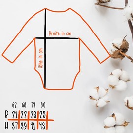 Huuraa Baby Bodysuit Mountain Silhouette Mountain Unisex Long Sleeve Romper Size 62-80 with Motif for All Mountain Athletes Gift Idea for Newborns and Toddlers, White