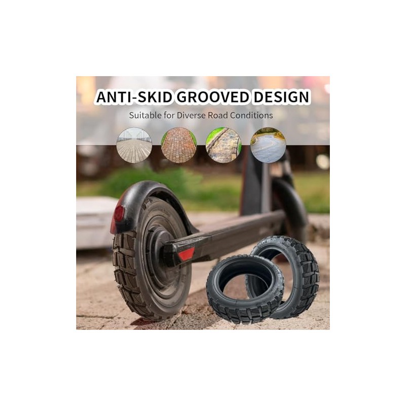 10x2.75-6.5 Off-Road Vacuum Tire, 10 Inch Electric Scooter Replacement tire,