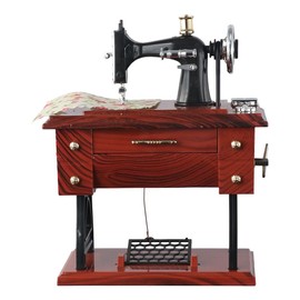 YYlingx Vintage Sewing Machine Music Box, Simulated Mini Sewing Machine Music Box for Decoration