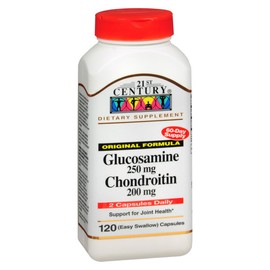 21st Century Glucosamine 250 mg and Chondroitin 200 mg Capsules, 120 Count