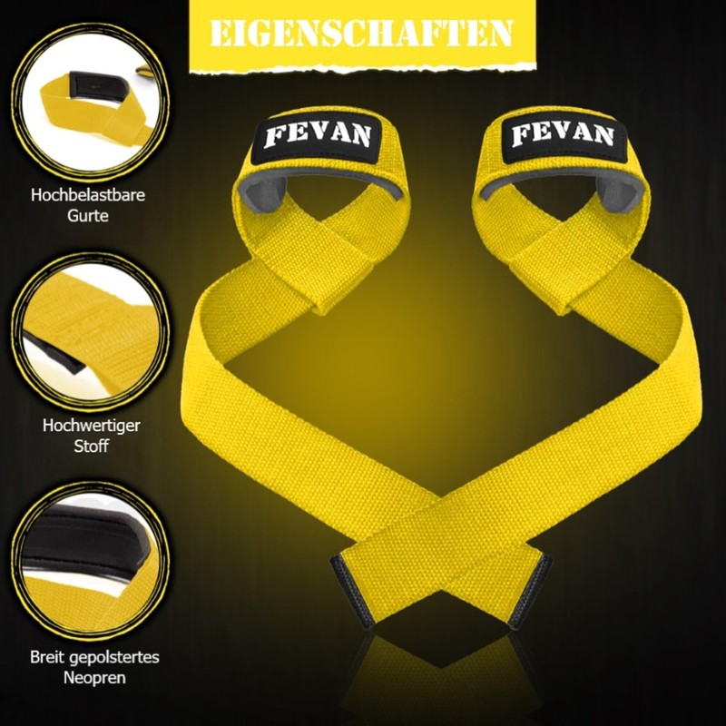 FEVAN Gym, Weightlifting, Weightlifting, Powerlifting, Gym, Deadlifting, Lifting Straps -