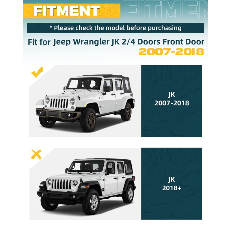 Trumgeta 2PCS EZ Side Steps Fit for 2007-2018 Jeep Wrangler