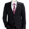 TigerTie silk tie in pink magenta gray silver striped -