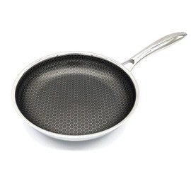 Cooksy 9 Inch Honeycomb Surface Hybrid Stainless Steel Frying Pan