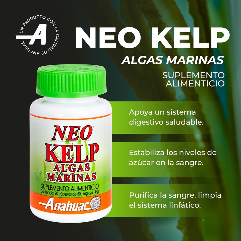 Anahuac Neo Kelp Suplemento Alimenticio 90 Cápsulsas