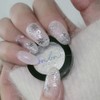 Bonnie B Nail Chiffon Tok Tok White Silver Pearl Glitter