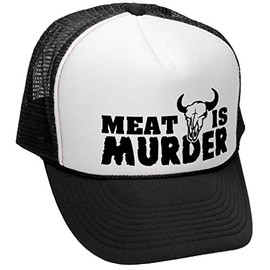The Goozler Meat is Murder - Retro Style Trucker Hat, Black, OSFA