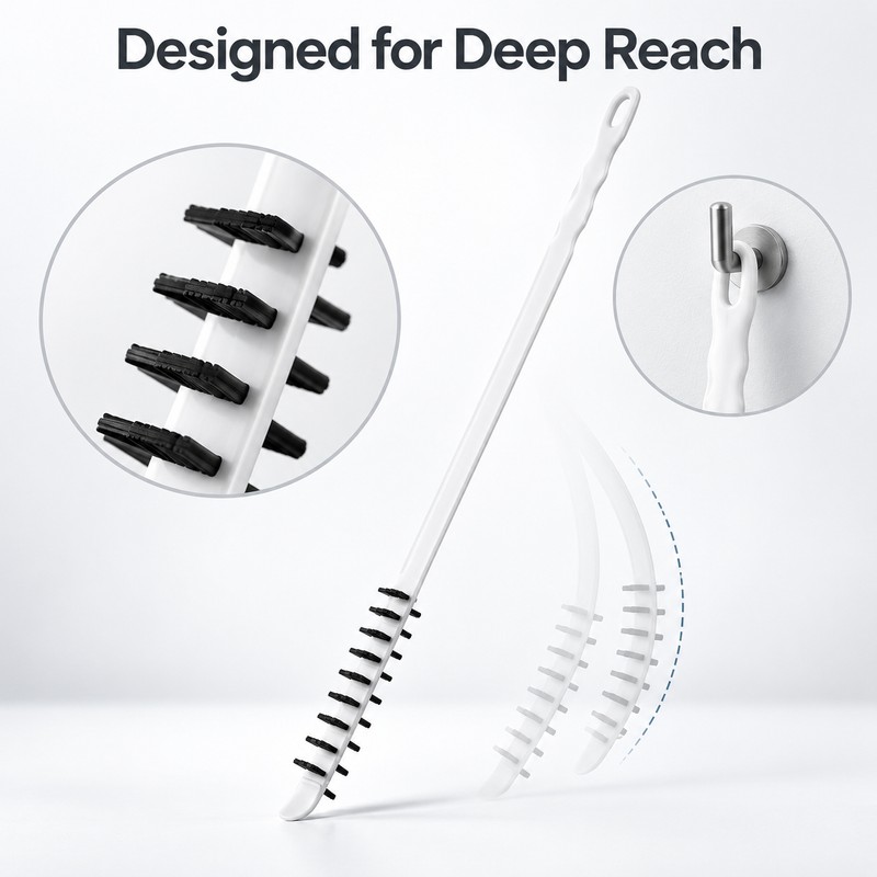 2pcs Deep Cleaning Washing Machine Brush with Extra-Long Handle, Sponge