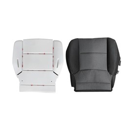 BuliBoao Driver Bottom Cloth Seat Cover and Foam Cushion Pad Fits for Chevy Silverado GMC Sierra 1500 2500 3500 2015-2019 Black