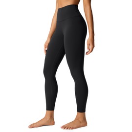 CRZ YOGA Butterlift Workout Leggings 25" - High Waisted Pilates Gym Athletic Womens Yoga Pants Buttery Soft Black Small
