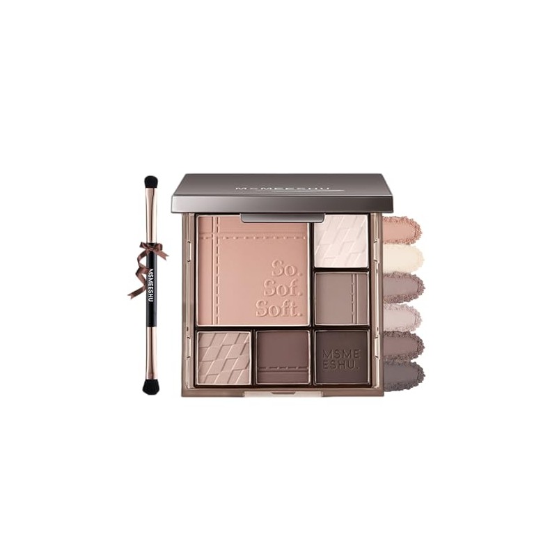 Lynlyulinger Eyeshadow Palette, 6 Colors, Matte & Glitter, High Adhesion,