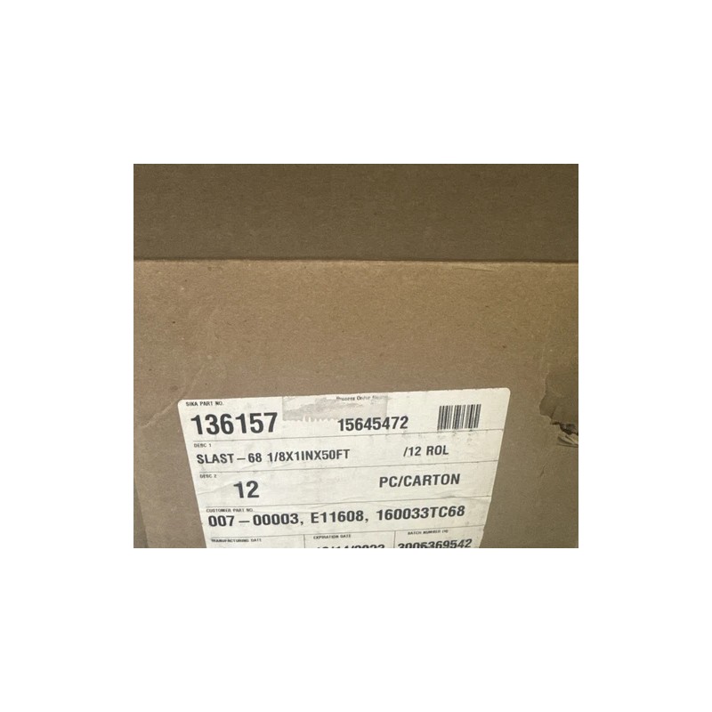 Tacky Tape SIKA Butyl Tape 1/8 x 1 inch x