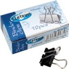 CENTRUM 15 mm Binder Clip – Schwarz/Silber (12 Stück)