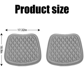 BESULEN Car Seat Covers, 2 Pack Breathable Anti-Slip Bottom Seat Cushion Mat Pad, Universal Four Seasons, Car Front Driver Bottom Seat Protector Covers, Fit for Truck SUV More Vehicles (Gray)