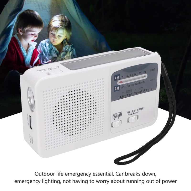Solar Charging Emergency Radio Hand Crank Radio Multiband AM FM
