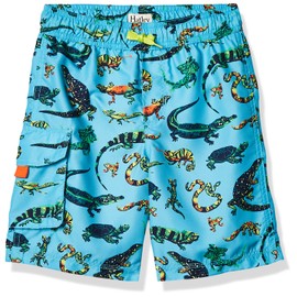 Hatley - Pantalones Cortos para niños, Reptiles Rambuncciosos, 5 Años