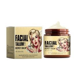 MUBSEOTH- Bálsamo de sebo de res batido y miel, sebo de res para la piel, humectante facial de sebo, bálsamo de sebo y miel