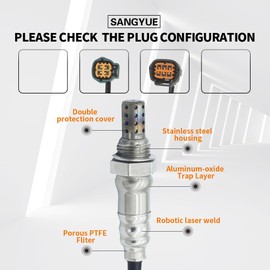 Sangyue 2PCS Oxygen O2 Sensor 1 & 2 for 2014-2018 Subaru Forester 2.0L; 2015-2020 Subaru WRX 2.0L Upstream + Downstream