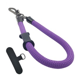 Little Fire Craft Phone Lanyard Wrist Strap Phone Strap Wrist Lanyard for Cell Phone Around the Hand with Lanyard Patch (Purple)