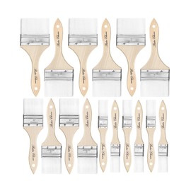 Bates- Chip Paint Brushes, 18 Pack, 1", 2", 3", Synthetic Bristles Painting Brushes, Paint Brushes Set, Chip Brush, Painting Brush, Wood Stain Brush Set, Chip Paint Brushes for Paint, Chip Brushes