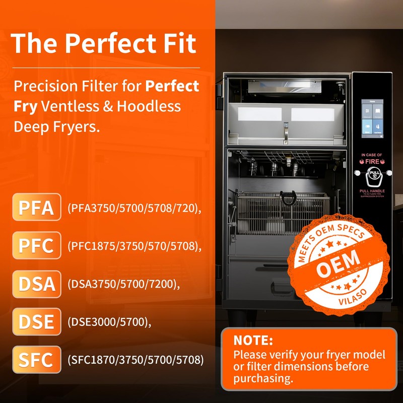 83543 Filter Kit for Perfect Fry Ventless Fryers, Replaces 2FK001