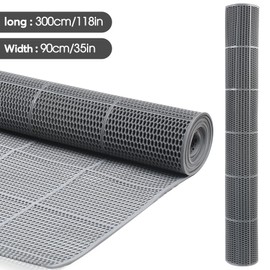 Drainage Flooring Mat, 3 x10 Ft 0.22'' Thick Pool Flooring Mat, Anti-Slip Anti-Slip Commercial Kitchen Mat, Ideal Entry Way Doormat for Home,Pools,Bathroom,Garden,Kitchen,Indoor Outdoor Wet Area