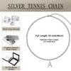 Initial A Necklaces for Women 14K White Gold Plated Cubic