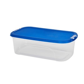 Italhome - Caja Organizadora, Capacidad a 4.9 litros con Tapa, Ideal para la Organización en el Armario, Cocina, Oficina, Color Transparente