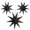Sunbeauty Paper Star Decorations, Set of 3, Foldable Stars, Christmas