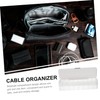 TEHAUX Cable Management Box Separate Compartment Data Cable Organizer Storage