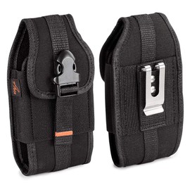 Agoz Scanner Case for Honeywell Dolphin CT40 CT50 CT50h CT60, CN51 CN75 CN75e CN3 Handheld Barcode Scanner Touch Mobile Computer, Rugged Holster Pouch Metal Clip, Belt Loops, Card Slot, Front Buckle