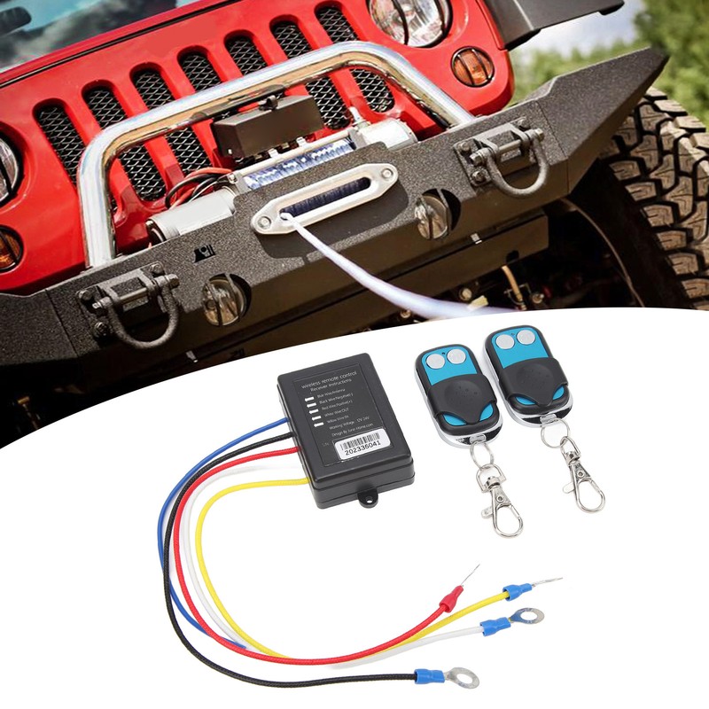 Wireless Winch Remote Control Kit 434MHz DC12V 24V 50ft Range