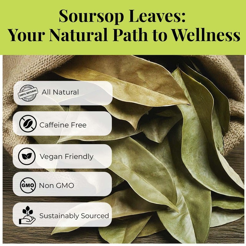 200+Dried Soursop Leaves, Hojas De Guanabana Secas, Dried Soursop Graviola