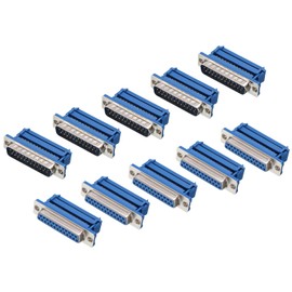 sourcing map 5Pairs D-SUB DB25 25 Pin IDC Crimp Connector Female Male 2.54mm Pitch for Flat Ribbon Cable