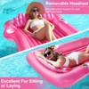Inflatable Tanning Pool Lounger Float, 71" x 47" Large Pool