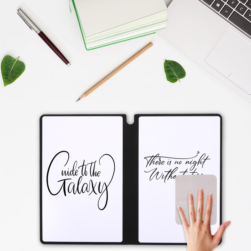 Portable A5 Dry Erase Notebook, 9.4x6.5 Inch Reusable Dry Erase