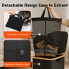 26 Gall/100L Foldable Laundry Hamper with Lid & Collapsible Basket