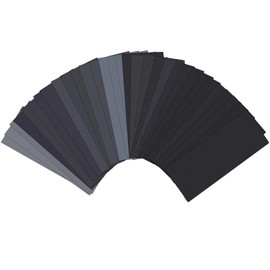 20 Sheets Sandpaper, Wet Dry Sand Paper Assorted 320 400 600 800 1000 1200 1500 2000 2500 3000 Grit Sandpaper Sheet for Wood Metal Sanding