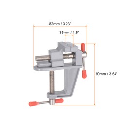 sourcing map Mini Bench Vise, 1.5" Jaw Width Universal Drill Press Table Clamp for DIY Jewelry Watch Repairing