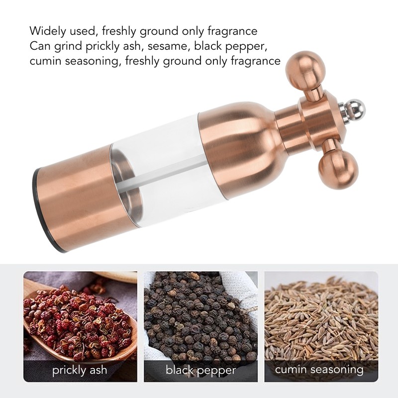 Pepper Mill Professional Refillable Ceramic Rotor Coarseness Adjustable Manual Pepper