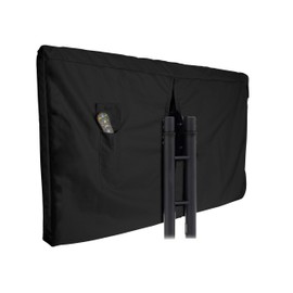 Covermates Flip Top Outdoor TV Cover - Various Sizes, Heavy-Duty Polyester, Weatherproof, Dustproof, Remote Pocket, Outdoor TV Covers, 65-68 Inch Screen Size, Ripstop Black