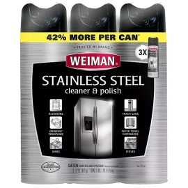 Unbranded Weiman Stainless Steel Kitchen and Home Appliance Cleaner & Polish, 17 oz., 3 pk