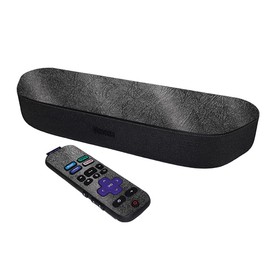 MightySkins Glossy Glitter Skin Compatible with Roku Streambar Media Player (2020) - Black Leather | Protective, Durable High-Gloss Glitter Finish | Easy to Apply | Made in The USA