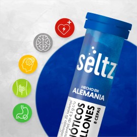 Probióticos 6 Pack Seltz Tabletas Efervescentes Zarzamora