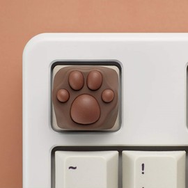 Sya Zomoplus Cute Cat-Claws Keycap 3D Model OEM Profile Keyboard Key Caps for Cherry MX Switches Mechanical Gaming Keyboard Catpaw ESC-Key Keycap (Siamese 1pcs)