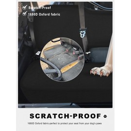 ZIDIYORUO Dog-Proof Seat Covers for Honda Pioneer 1000-5(Front Seat Only), 1000-6 (2016-2025) | Scratch-Resistant Waterproof Oxford Bench Protector, Shielding Seats from Mud, Sand, Dust, Water (Black)