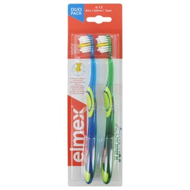 Elmex Junior Duo Pack Toothbrushes Supple 6-12 Years