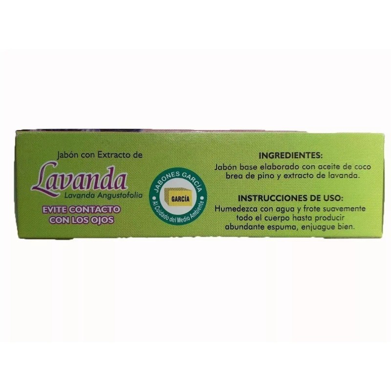Garcia Jabon Natural Lavanda Antiséptico Ecológico Base Coco 125g