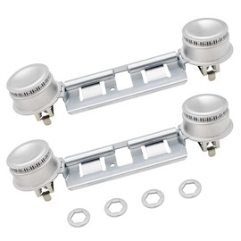 Double Burner Assembly WB16K10026 WB29K17 Double Stove Top Double Surface Burner Kit Replacement Compatible with General Electric Hot.point Gas Stove Range Assembly(2pack) by AMI PARTS