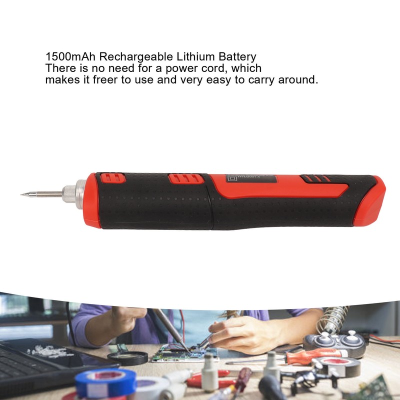 Cordless Soldering Iron Kit USB Rechargeable Portable Lithium Battery Powered